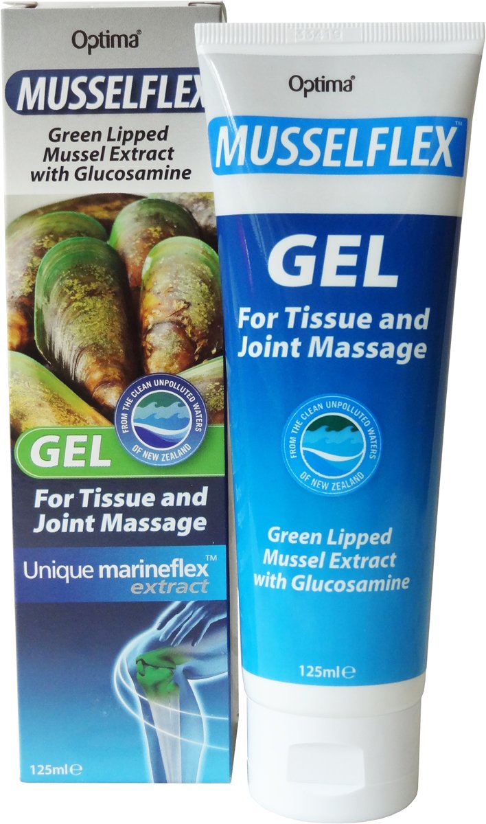 Optima Musselflex Green Lipped Mussel Extract & Glucosamine Gel 125ml