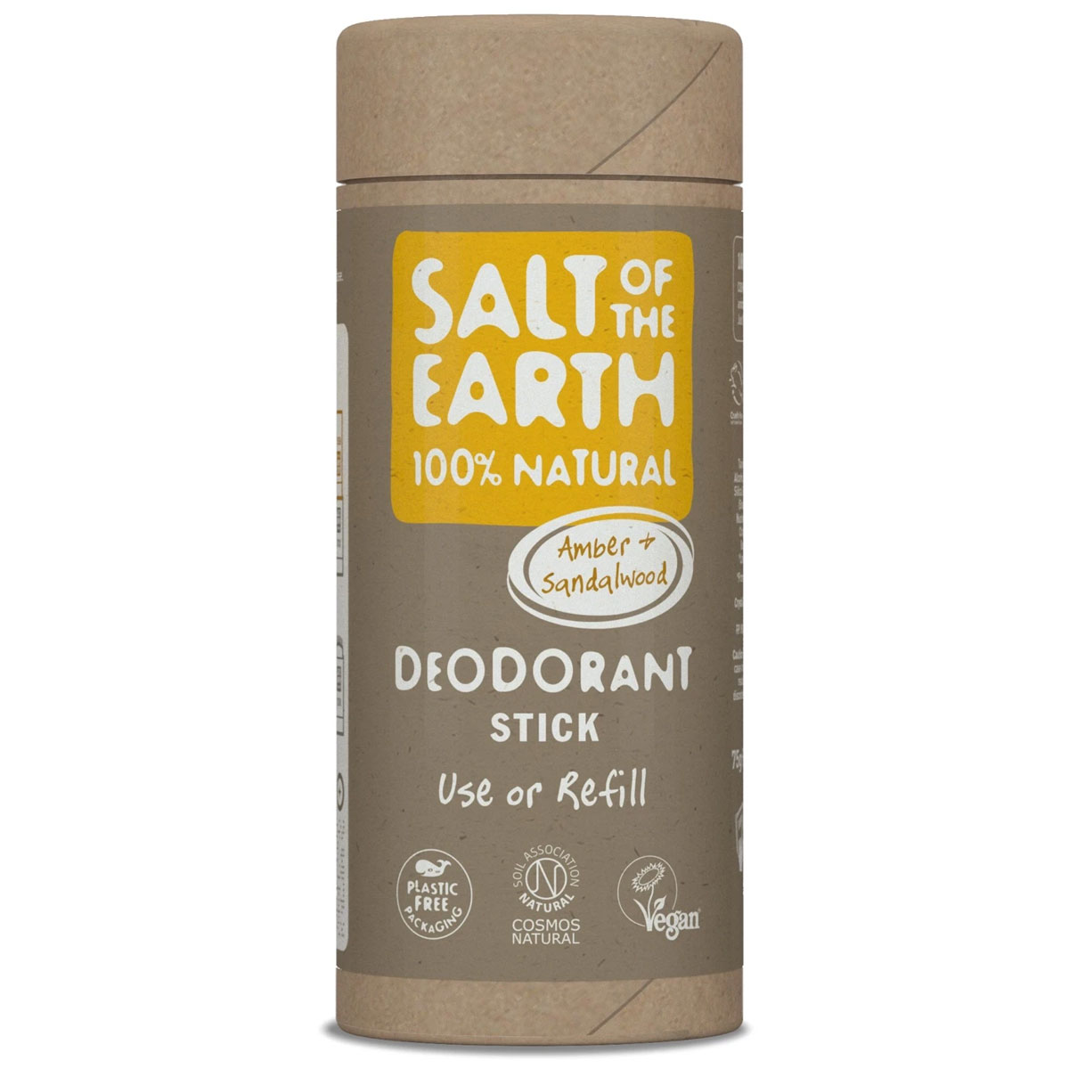 Salt of The Earth Amber + Sandalwood Deodorant Stick 75g