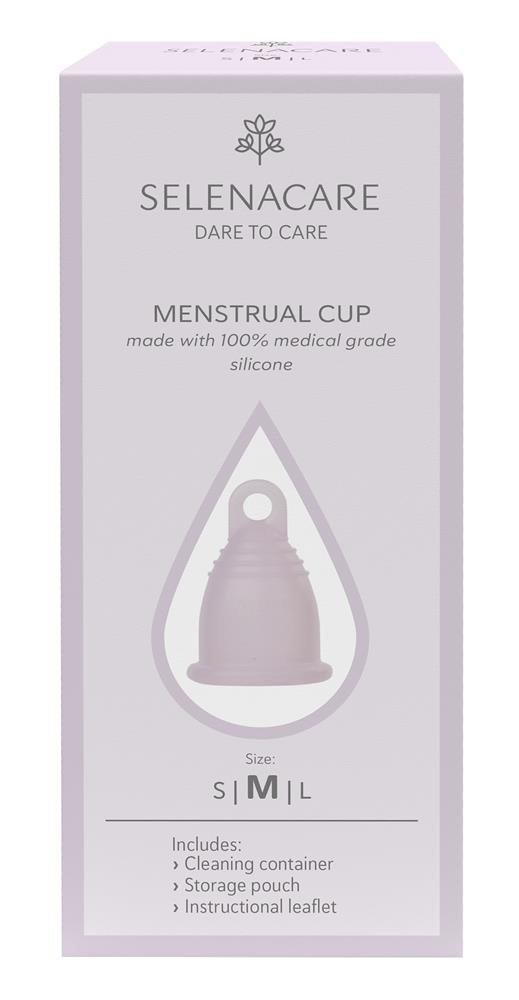 Selenacare Menstrual Cup with Container + Pouch Size M