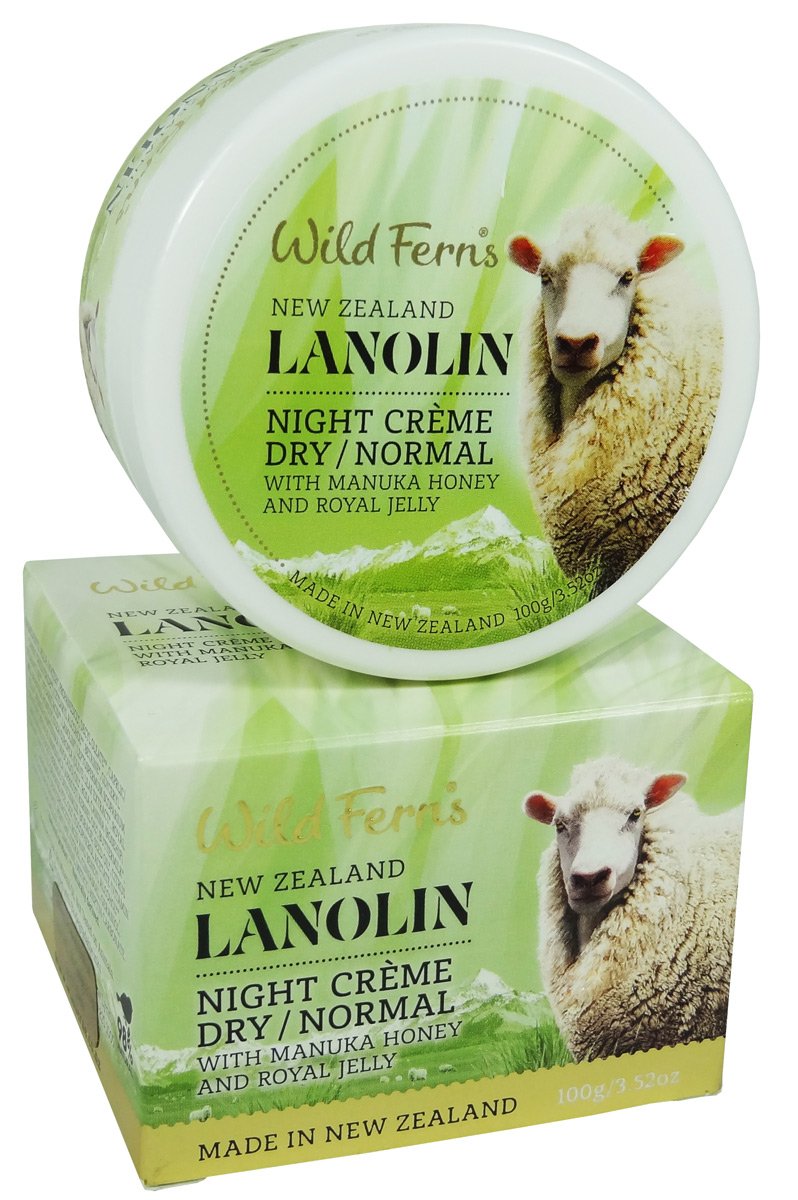 Wild Ferns Lanolin Night Cream Normal with Manuka Honey & Royal Jelly 100g