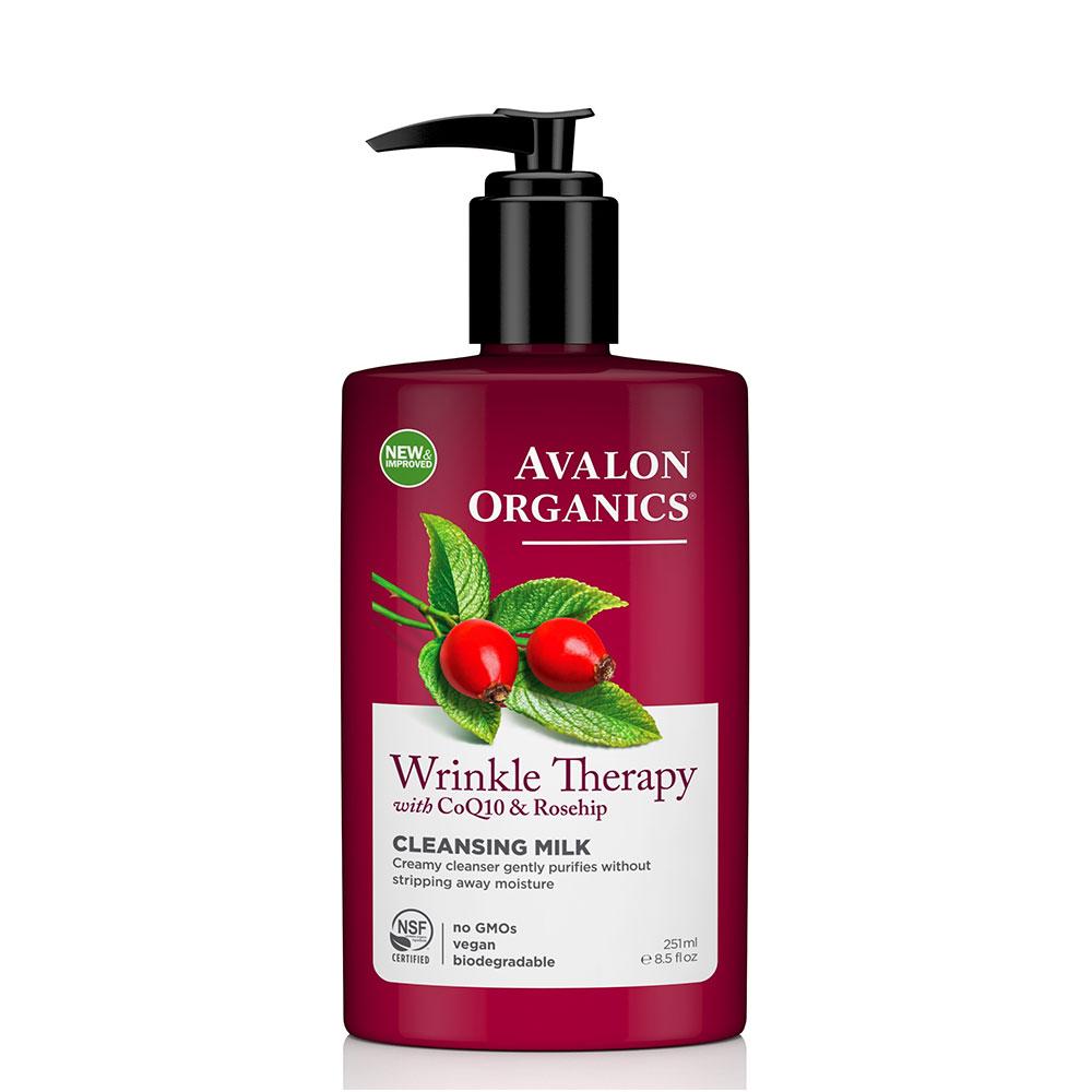 Avalon Organics Wrinkle Therapy with COQ10 & Rosehip Cleansing Milk 250ml