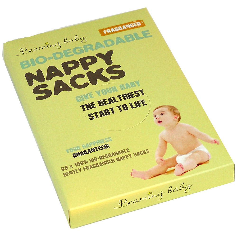 Beaming baby Biodegradable Nappy Sacks - Fragranced  (60 sacks)