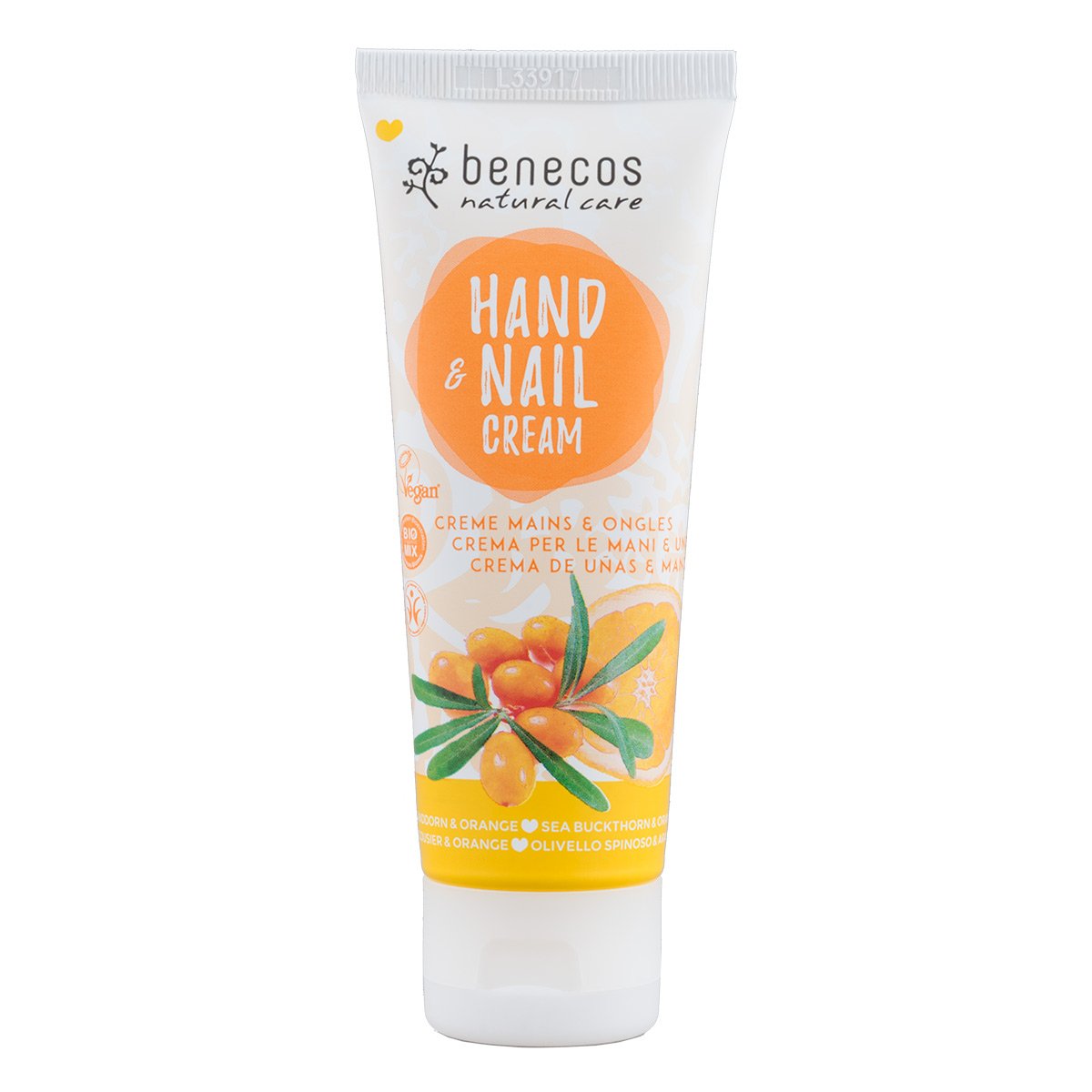 Benecos Natural Hand and Nail Cream Seabuckthorn Orange  75ml