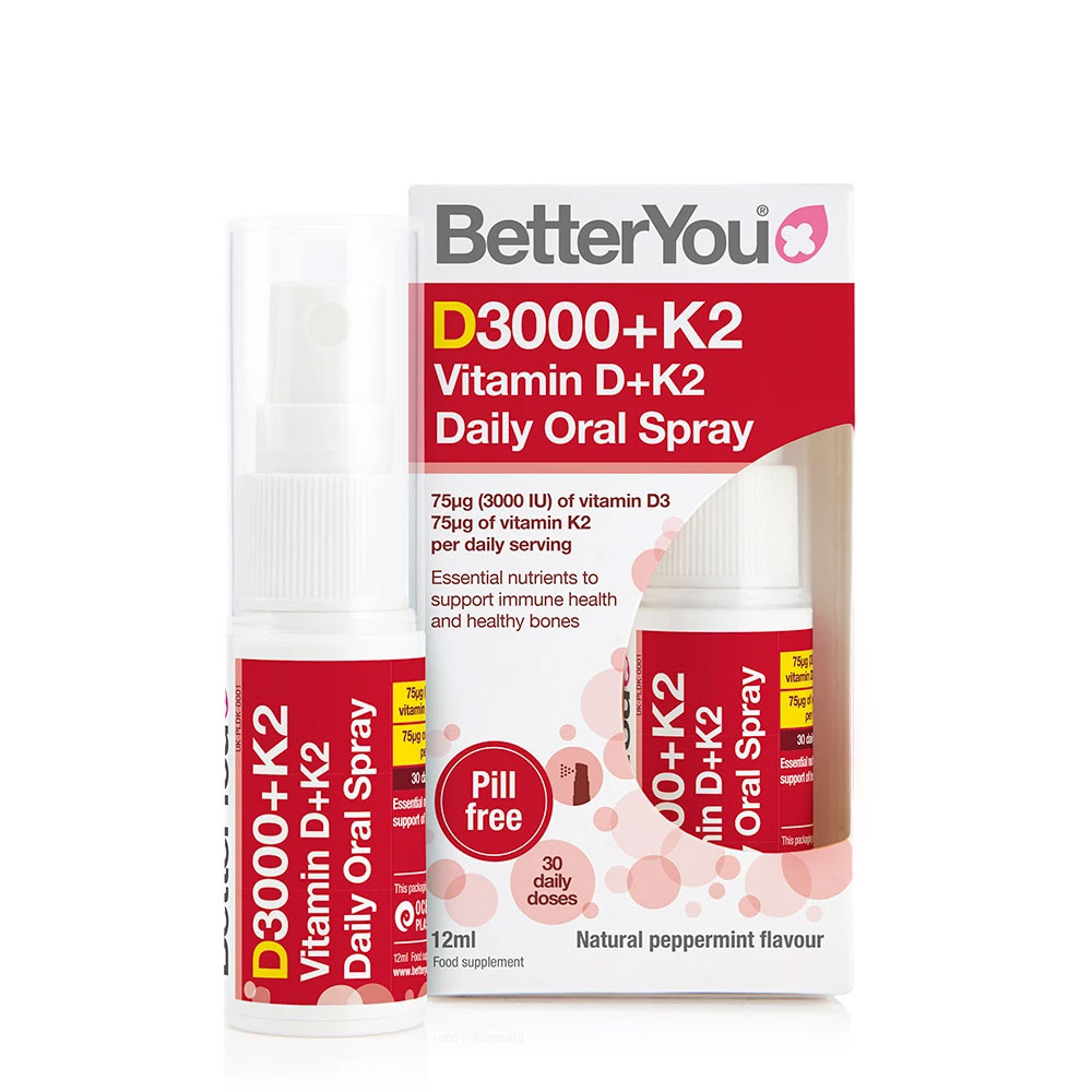 BetterYou D3000+K2 Vitamin Oral Spray 12ml