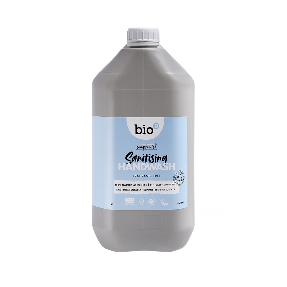 Bio-D Fragrance Free Sanitising Hand Wash 5 Litre
