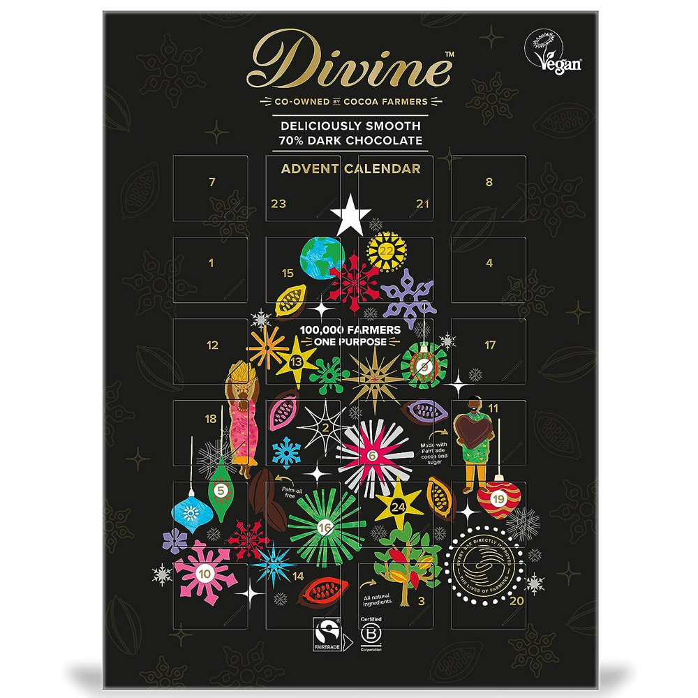 Divine Vegan Dark Chocolate Advent Calendar 85g