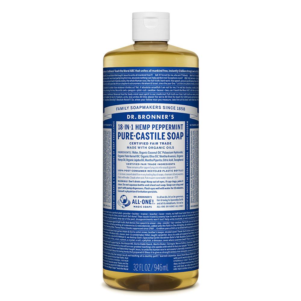 Dr. Bronner's Peppermint Castile Liquid Soap 946ml