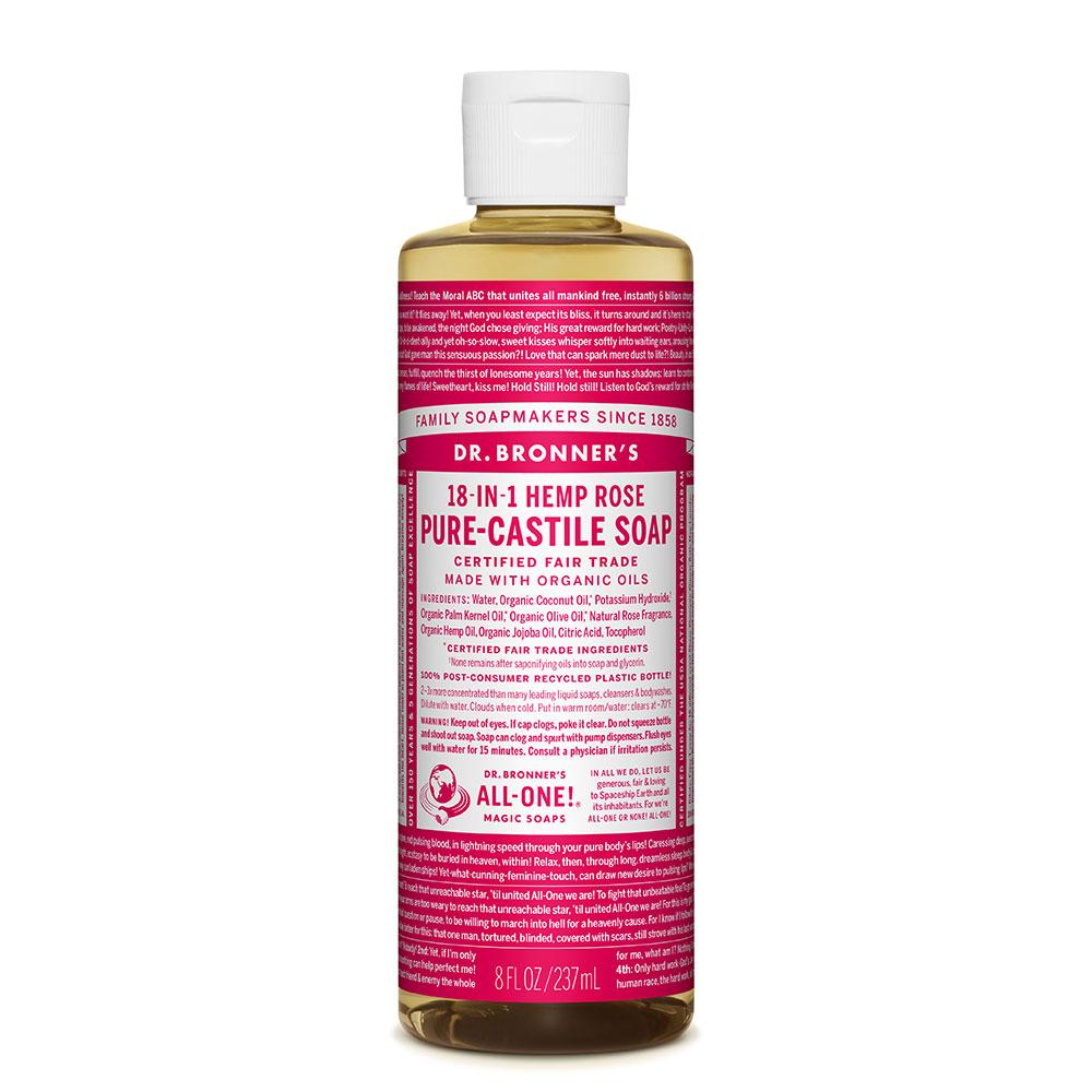 Dr. Bronner's Rose Castile Liquid Soap 237ml