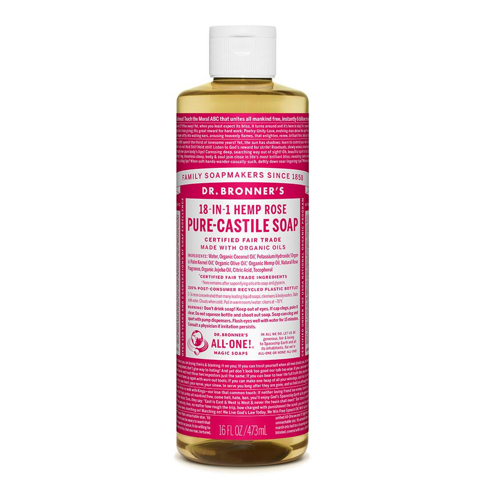 Dr. Bronner's Rose Castile Liquid Soap 473ml