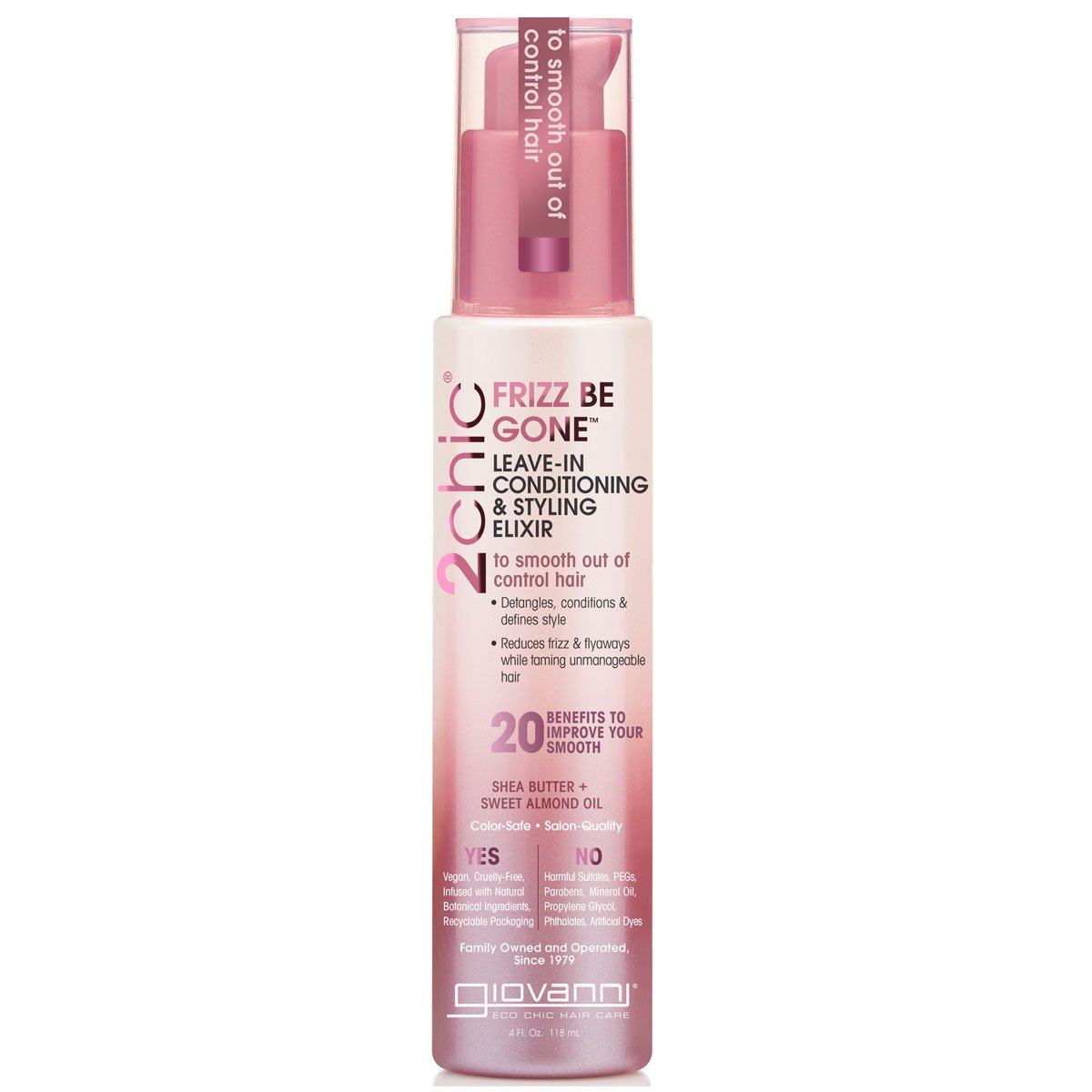 Giovanni 2Chic Frizz Be Gone Leave in Conditioning & Styling Elixir 118ml