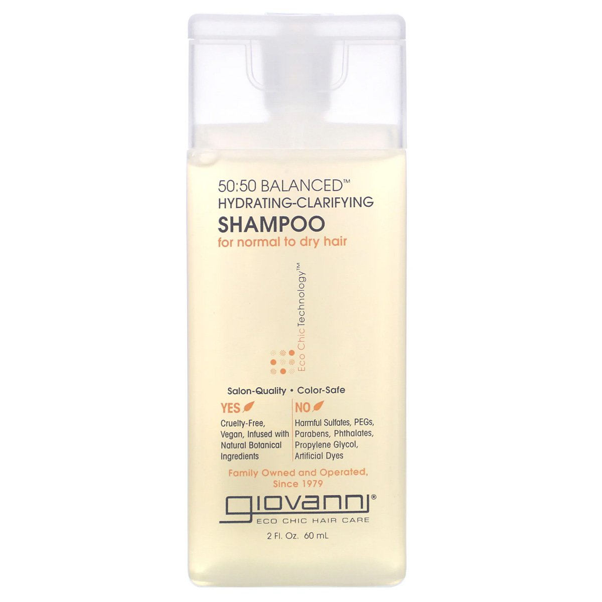 Giovanni 50:50 Balanced Hydrating - Clarifying Shampoo 60ml (Travel Size)