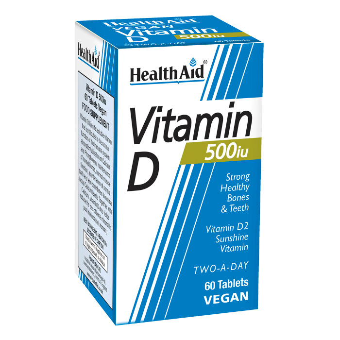 HealthAid Vitamin D 500iu 60 Vegan Tablets