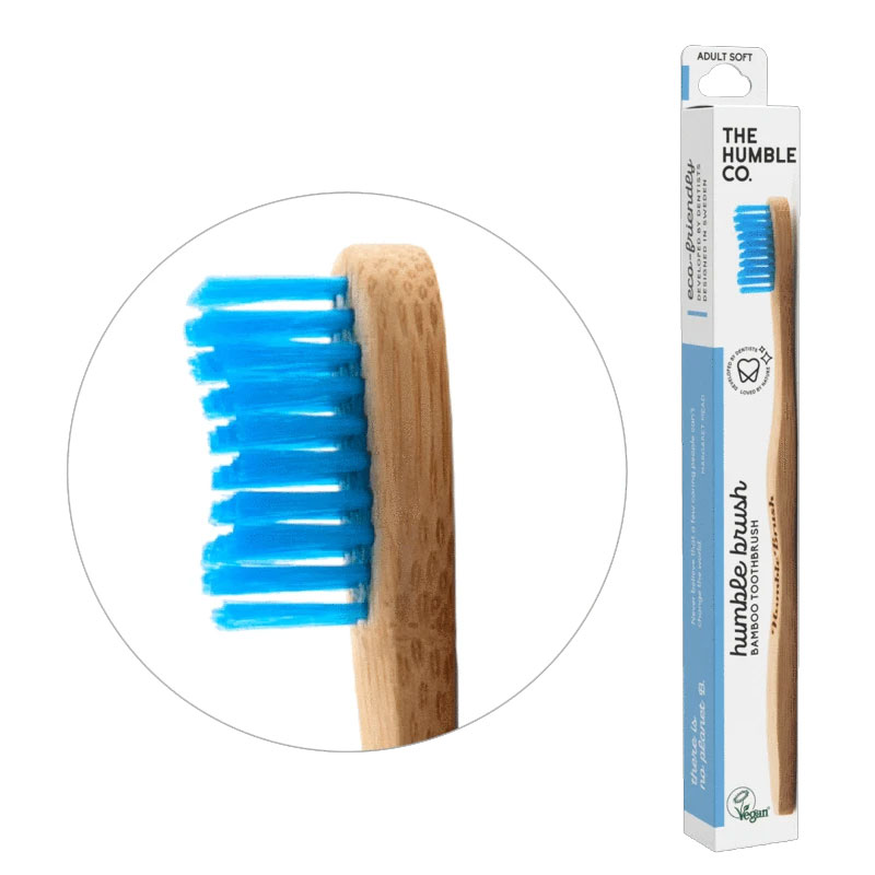 Humble Brush Adult Blue Soft Bristles Toothbrush