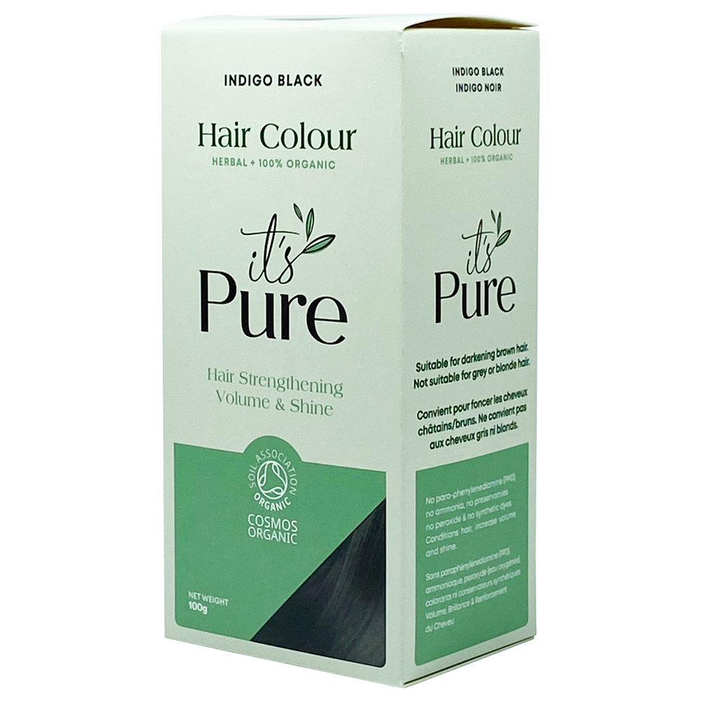 It's Pure Organics Herbal Hair Colour - Indigo Black 100g - mOrganics Beauty