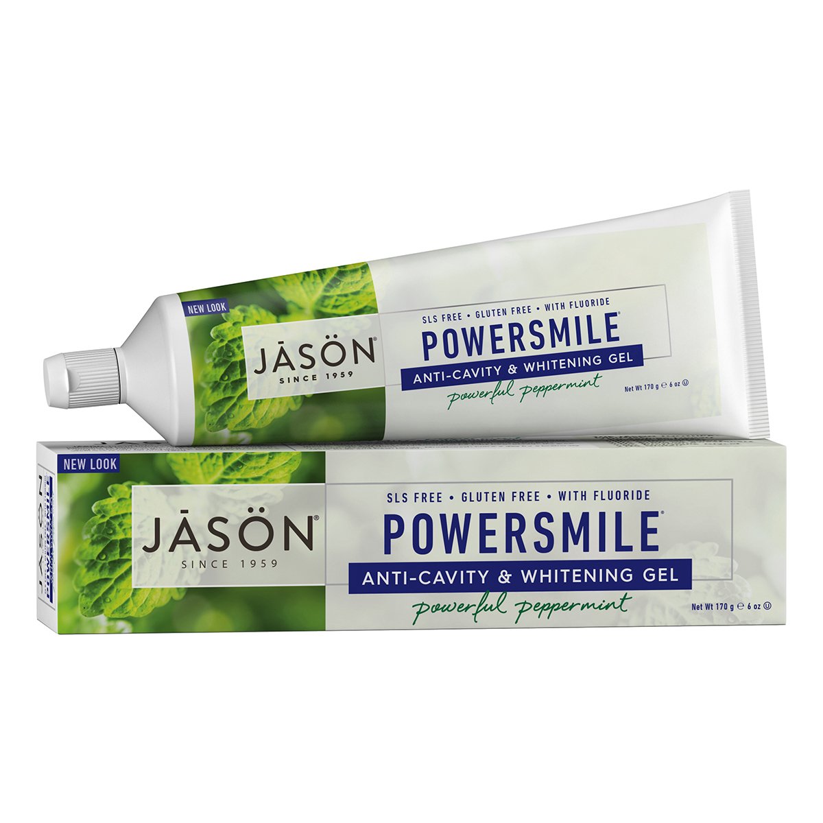 Jason Powersmile Whitening Anti-Cavity Peppermint Toothpaste with Fluoride 170g