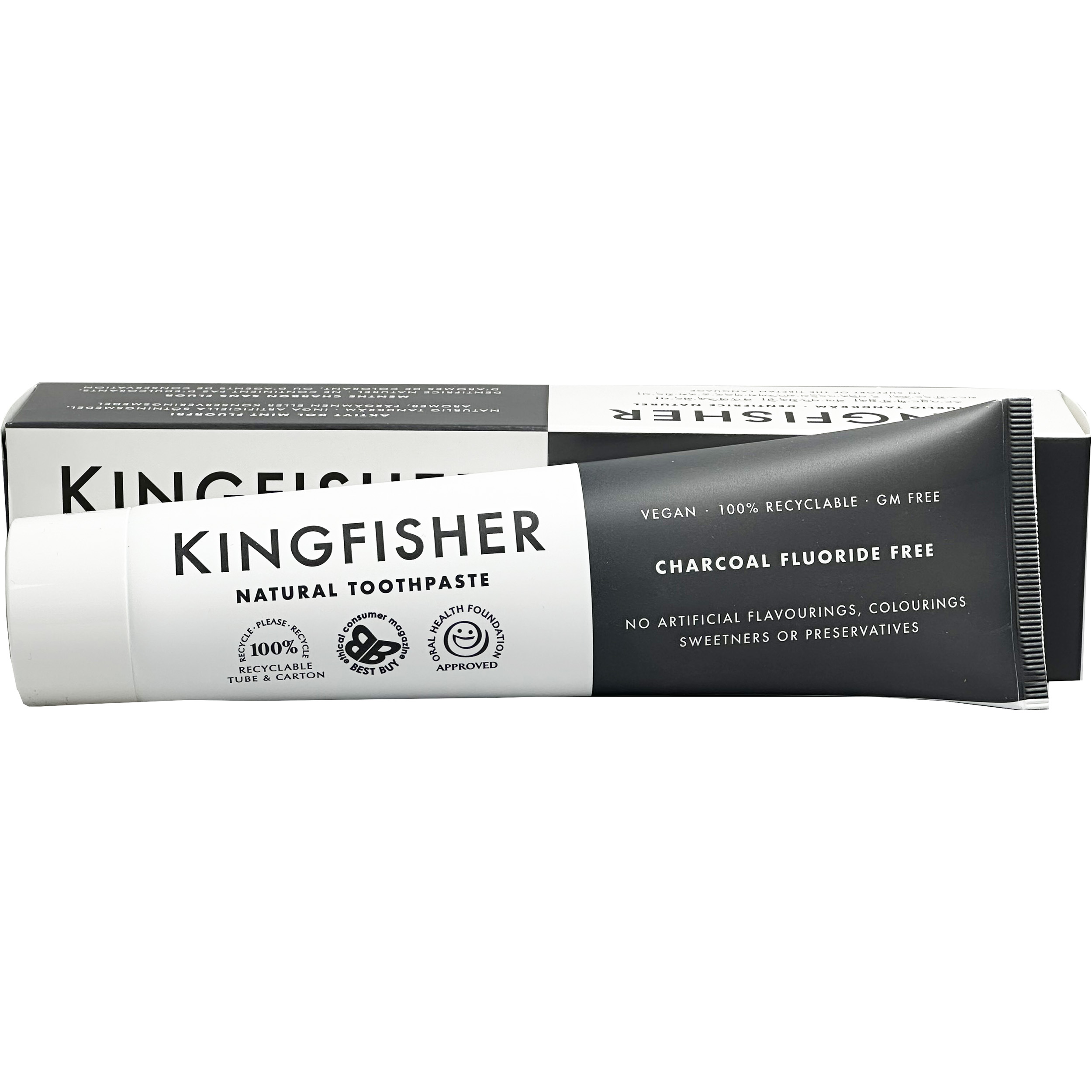 Kingfisher Charcoal Toothpaste Fluoride Free 100ml Beauty