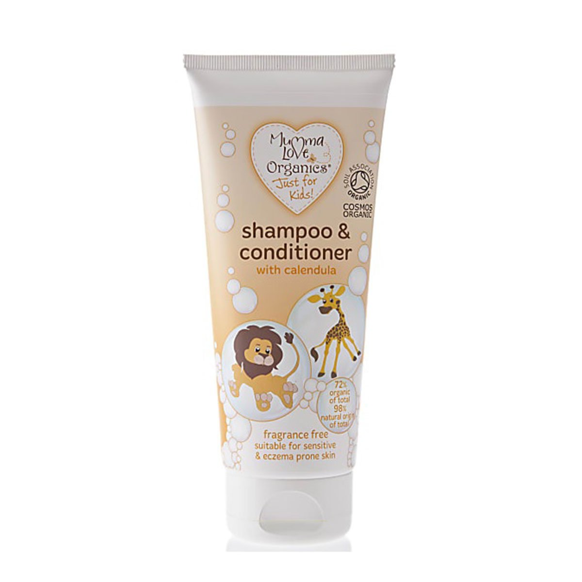 Mumma Loves Organics Kids Shampoo & Conditioner Fragrance Free with Calendula 200ml