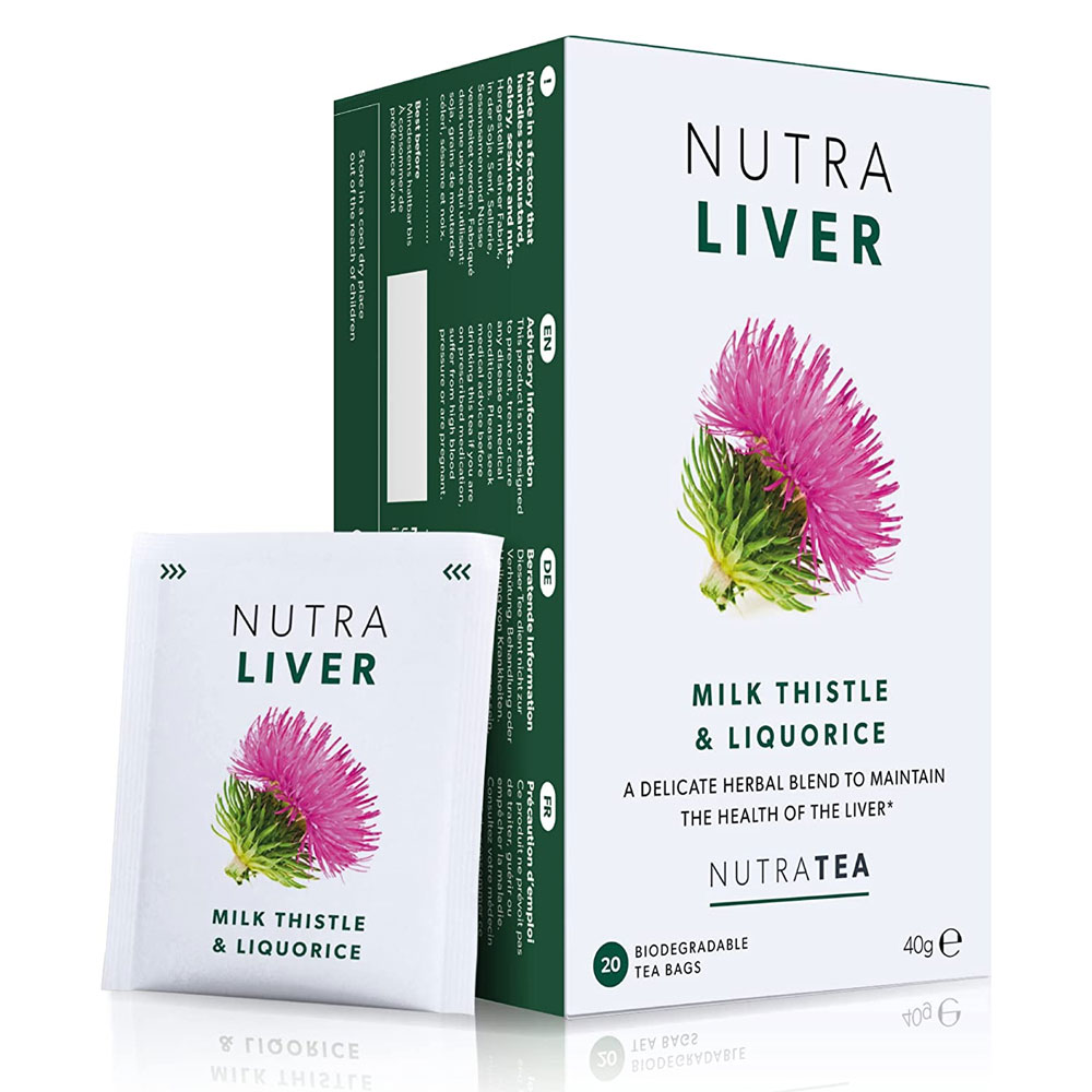 NutraTea Nutra Liver Milk Thistle & Liquorice Herbal Tea 40g (20 Teabags)