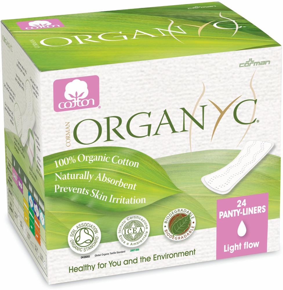 Organyc Organic Cotton Pantyliners Folded Light Flow - Box of 24