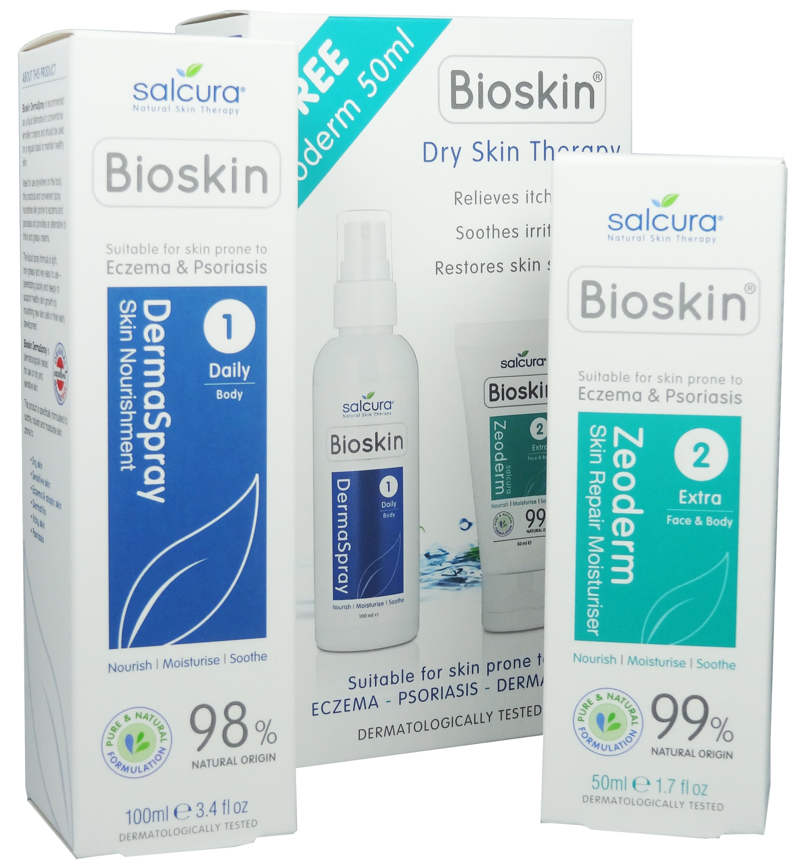 Salcura Bioskin Dry Skin Therapy Duo Pack - Zeoderm & Dermaspray