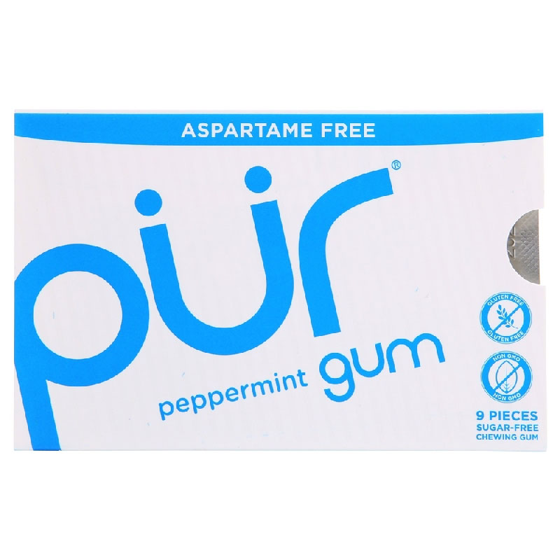 Pur Gum Peppermint Chewing Gum Blister 9pc