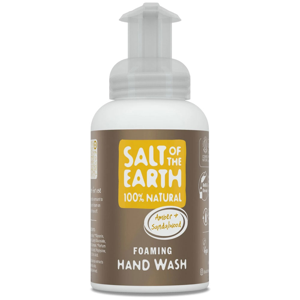 Salt of The Earth Foaming Hand Wash - Amber + Sandalwood 250ml