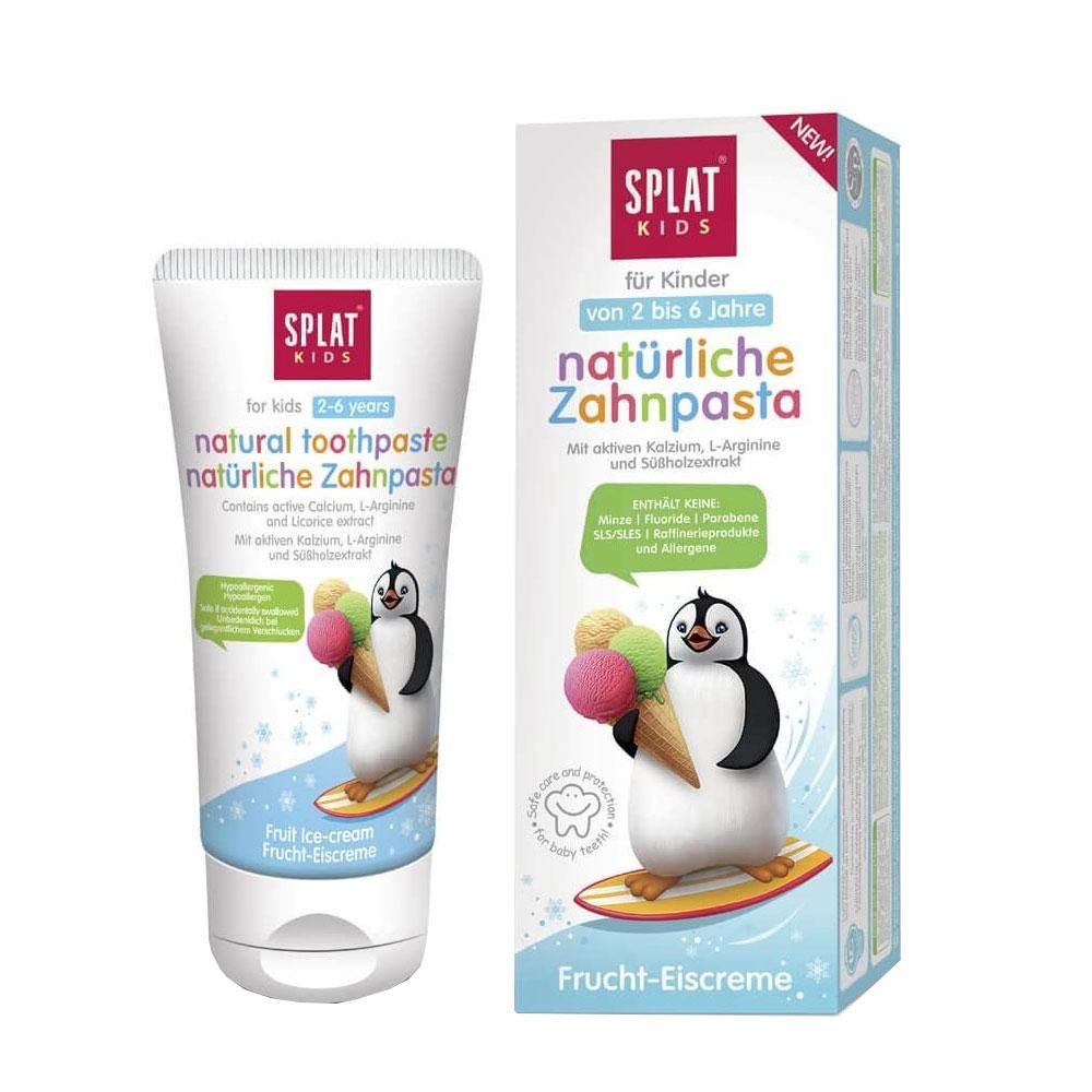 Splat Kids Fruit Ice-cream Natural Toothpaste for Kids 50ml (2-6 yrs)