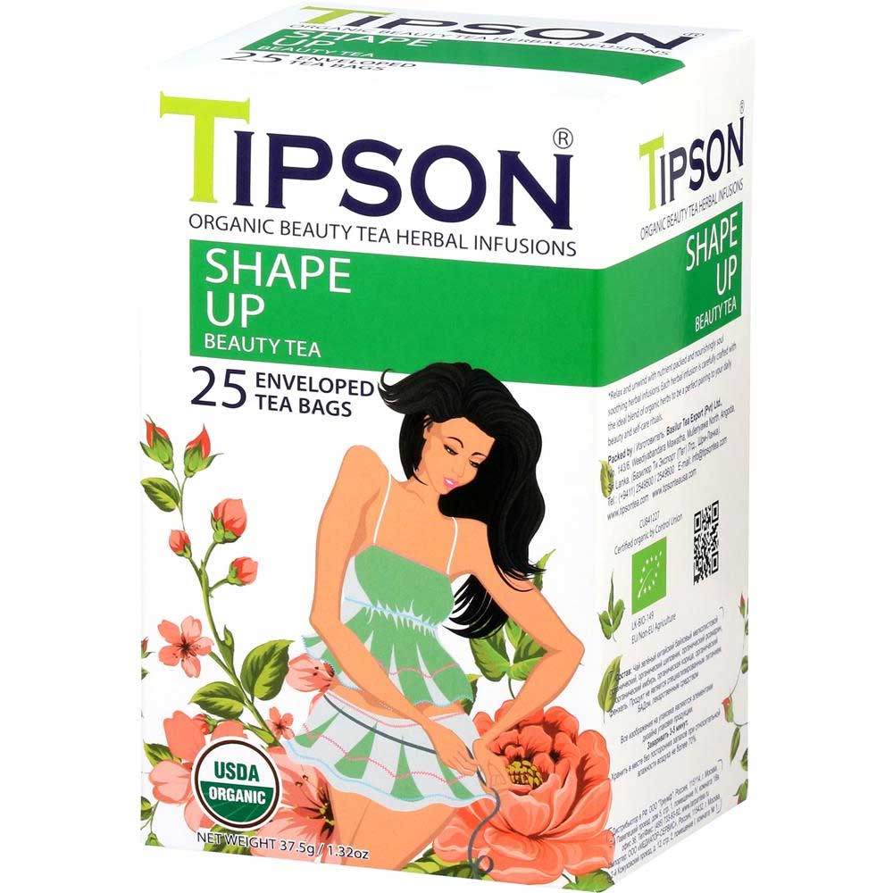 Tipson Tea Organic Beauty Tea Herbal Infusions Shape Up 25 Tea Bags