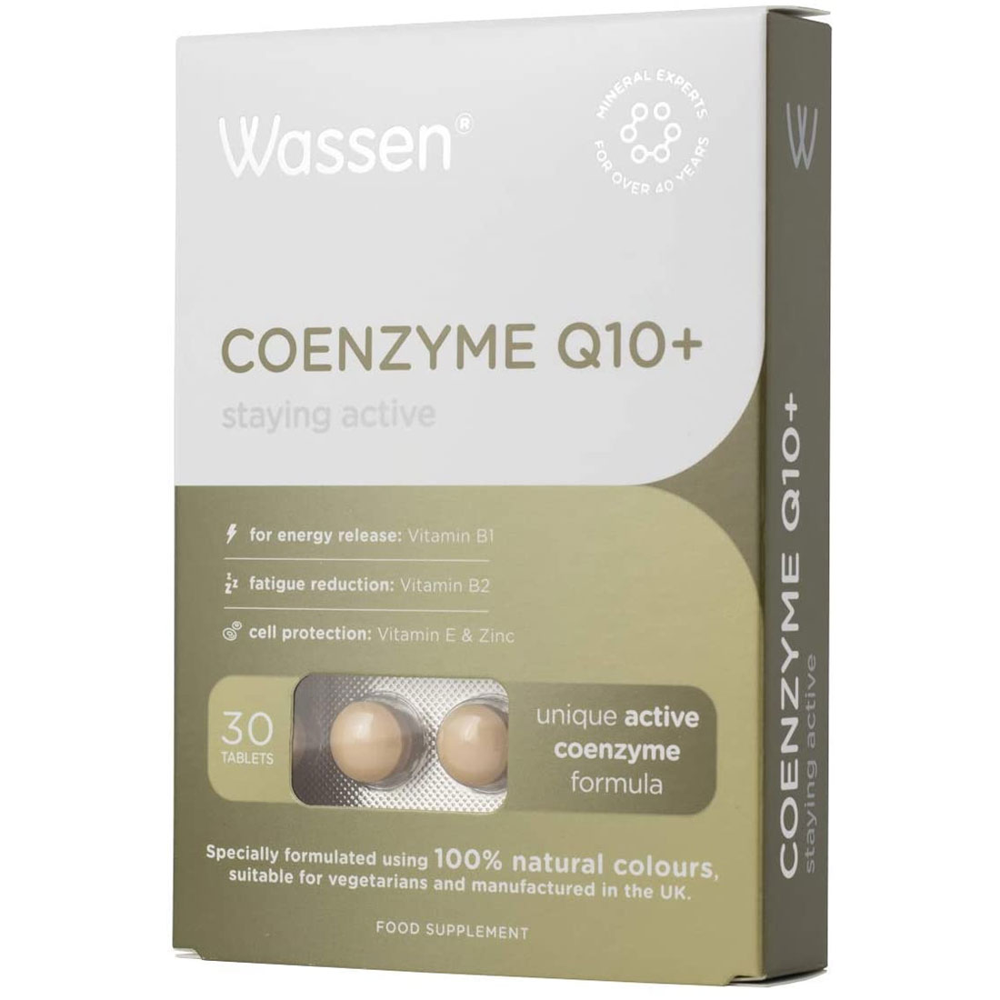 Wassen CoEnzyme Q10 + Vitamin E 30 Tablets Beauty