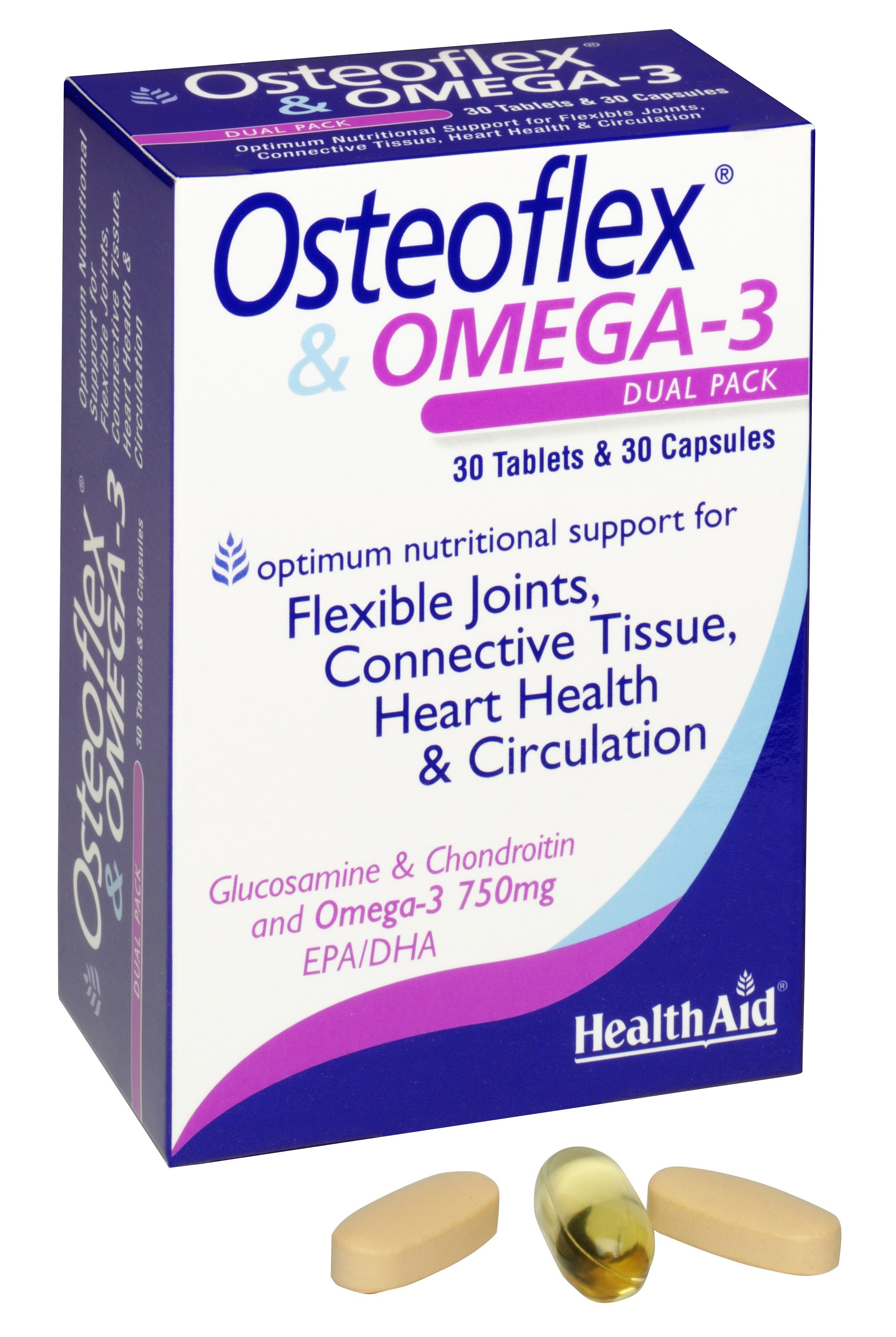 HealthAid Osteoflex & Omega 3 Capsules & Tablets 30 each