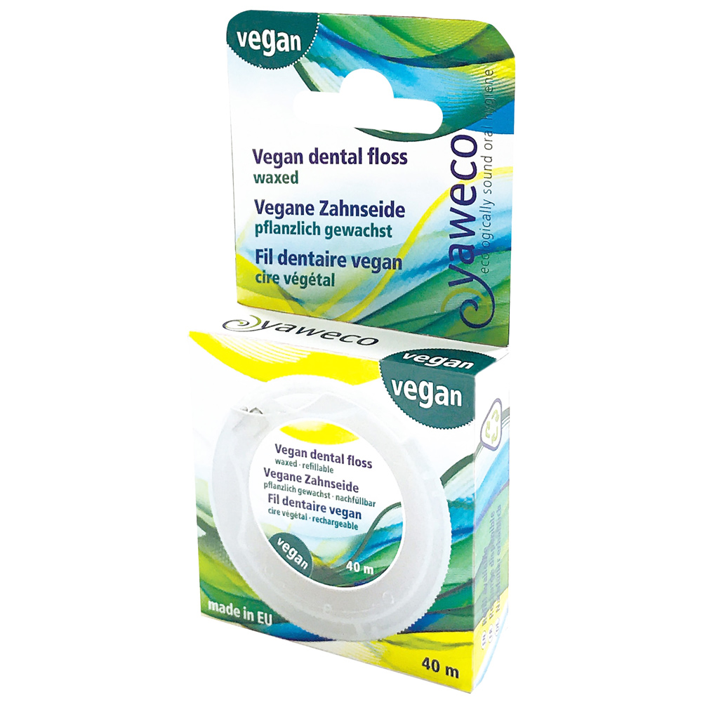 Yaweco Vegan Dental Floss - Waxed - 40m