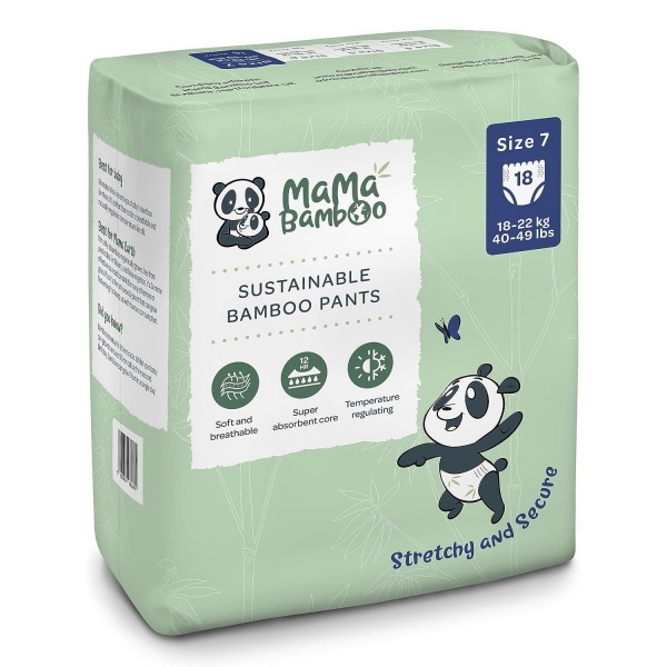 Mama Bamboo Sustainable Bamboo Baby Nappies - Size 7