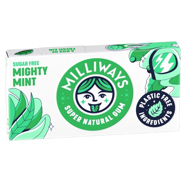 Milliways Mighty Mint Plastic Free Gum 19g (10 Pellets)