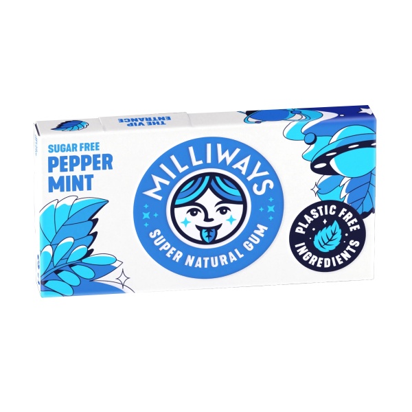 Milliways Peppermint Plastic Free Gum 19g (10 Pellets)