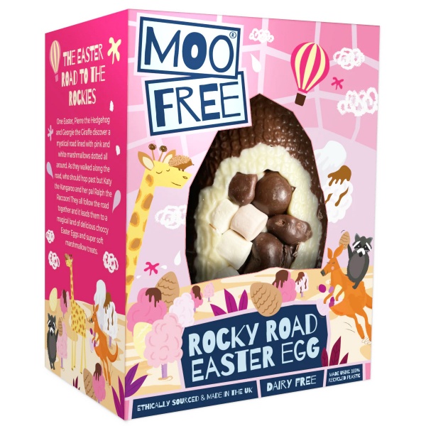 Moo Free Rocky Road Easter Egg 85g - Dairy Free Chocolate Egg