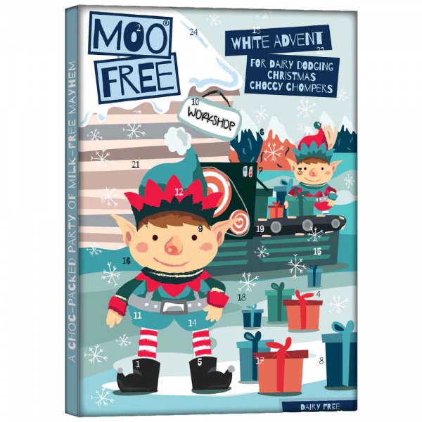 Moo Free Kids White Chocolate Advent Calendar 70g