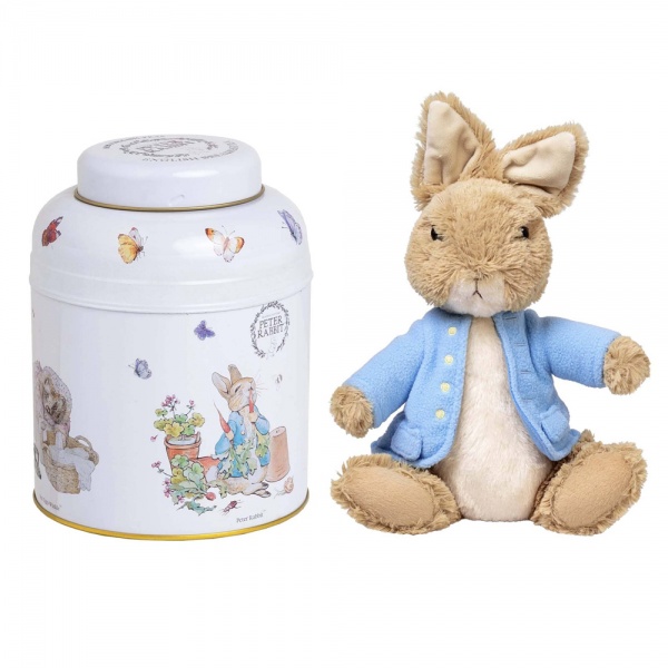 New English Teas Peter Rabbit Gift Set with Tea Caddy and Plush Toy