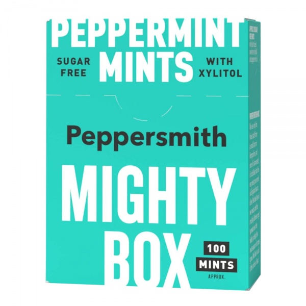 Peppersmith English Peppermint Sugar Free Mints Mighty Box 60g