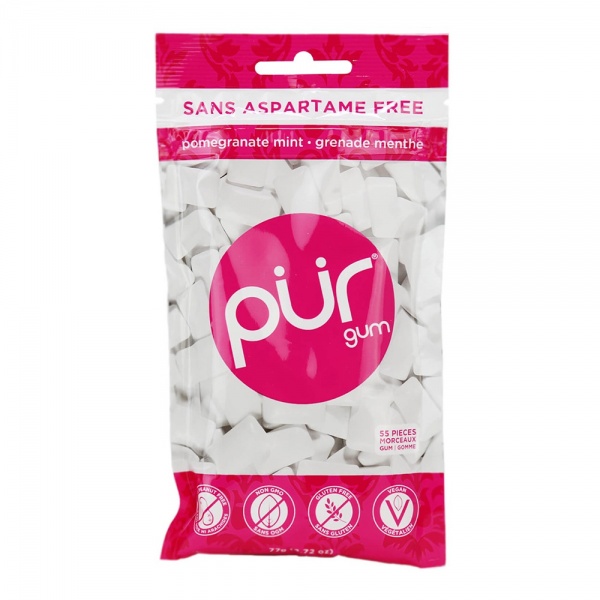 PUR Gum Pomegranate & Mint Bag 77g 55 pieces