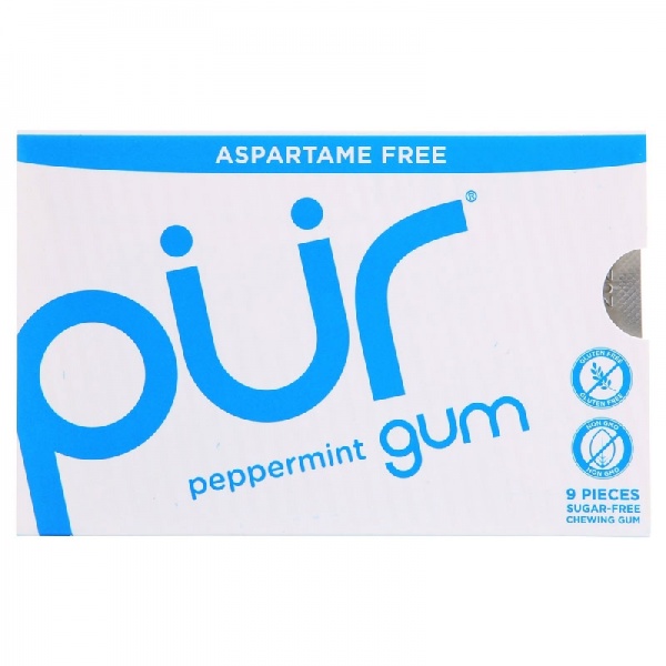 Pur Gum Peppermint Chewing Gum Blister 9pc