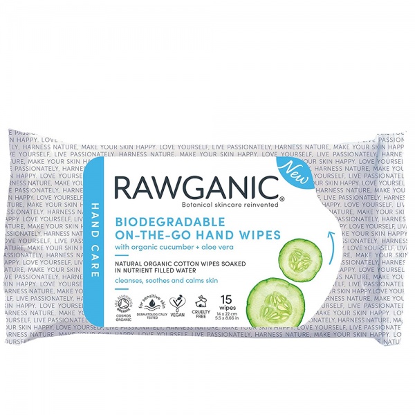 Rawganic On-The-Go Hand Wipes 20 wipes