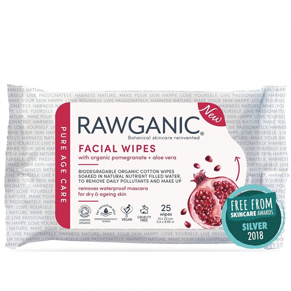 Rawganic Age-Defying Facial Wipes 25 wipes
