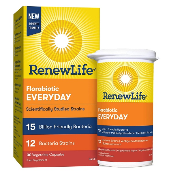 Renew Life Florabiotic Everyday 15 Billion Bac. 30 Vegetable Capsules