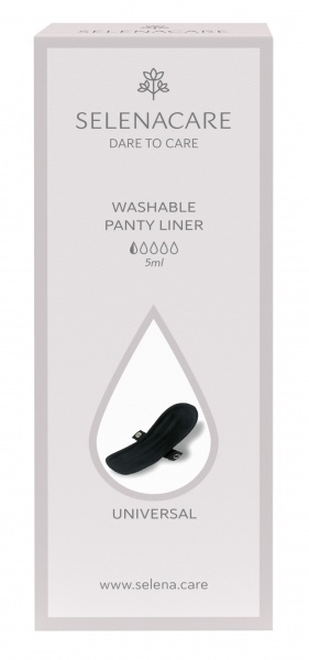 Selenacare Universal Washable Black  Panty Liners 5ml