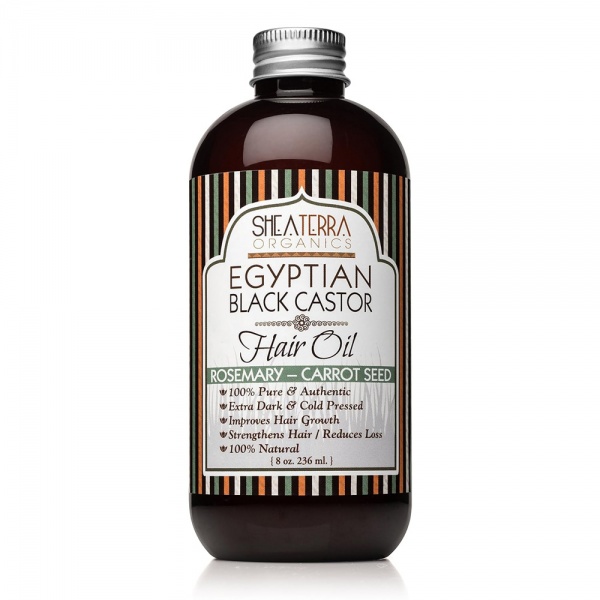 Shea Terra Egyptian Black Castor Extra Virgin Oil -Rosemary / Carrot Seed 236ml (8oz)