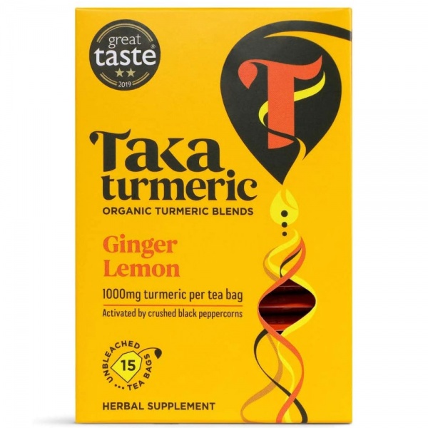 Taka Turmeric Organic Ginger Lemon 15 Tea Bags