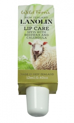 Wild Ferns Lanolin Lip Care SPF15 with Beeswax and Calendula 12ml