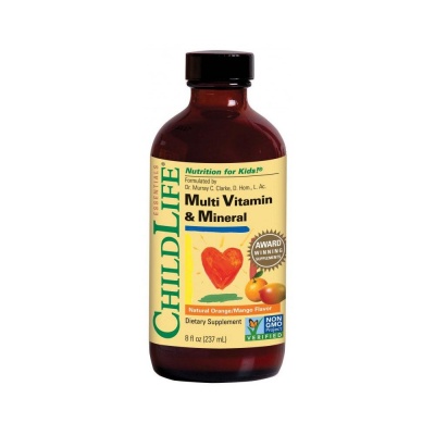 ChildLife Multi Vitamin & Mineral Orange/Mango Flavour 237ml/ 8fl.oz