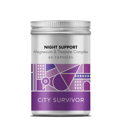 City Survivor Night Support with Magnesium & Theanine Complex 60 Capsules