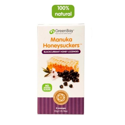 Greenbay Harvest Blackcurrant Manuka Honey Lozenges 8 Lozenges